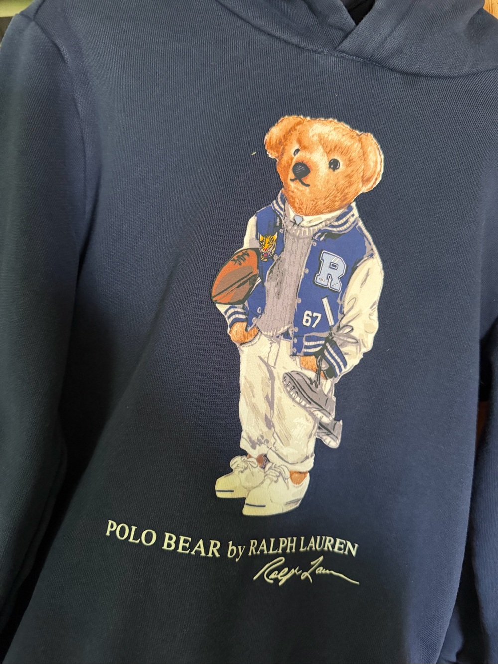 Polo by Ralph Lauren Navy Bear Graphic Hoodie - Picture 6 of 12